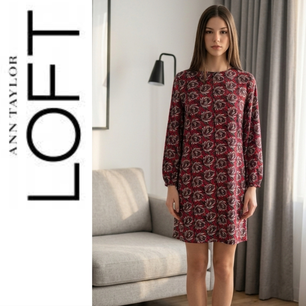 LOFT  Floral Print Dress